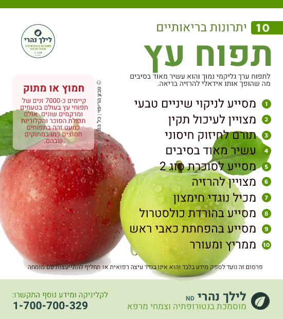 תפוח עץ – 10 יתרונות בריאותיים