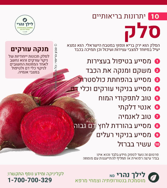 סלק • כיצד מסייע לטיפול בעצירות