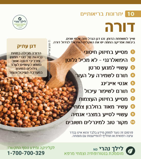 דורה • תרומה בריאותית