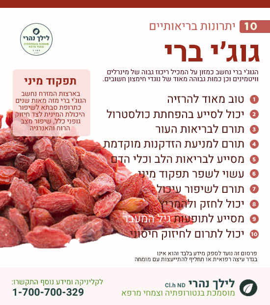 גוג'י ברי – 10 יתרונות בריאותיים