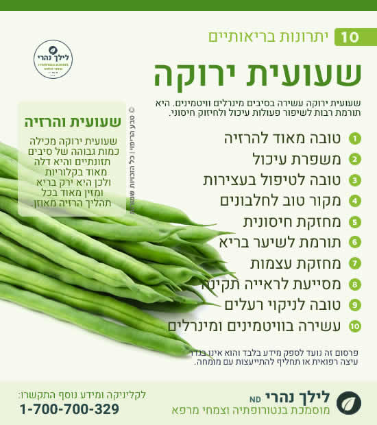 שעועית ירוקה – 10 יתרונות בריאותיים