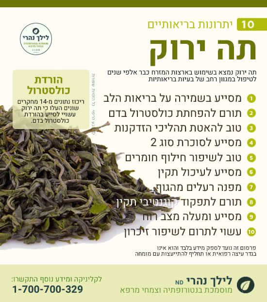 תה ירוק – 10 יתרונות בריאותיים