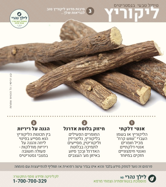 ליקוריץ לטיפול בגסטריטיס