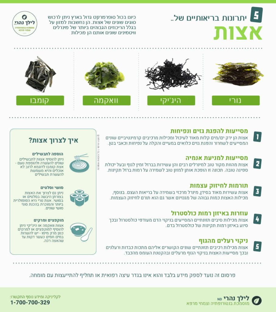 אצות – יתרונות בריאותיים