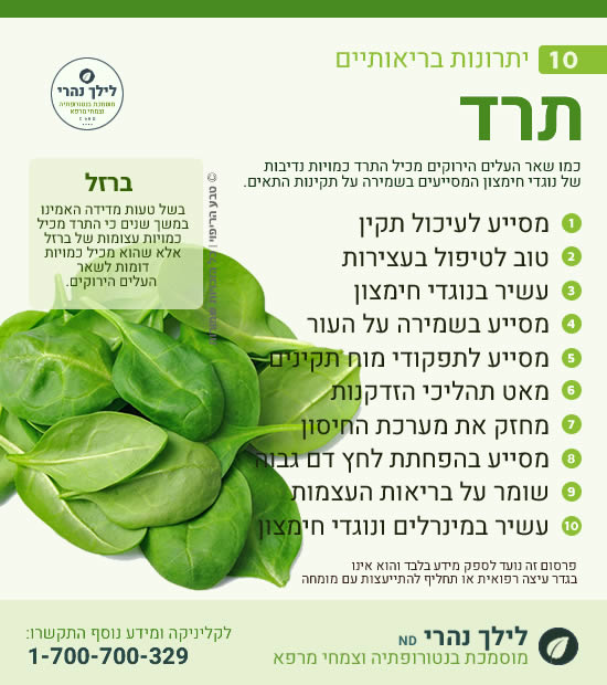 תרד – 10 יתרונות בריאותיים