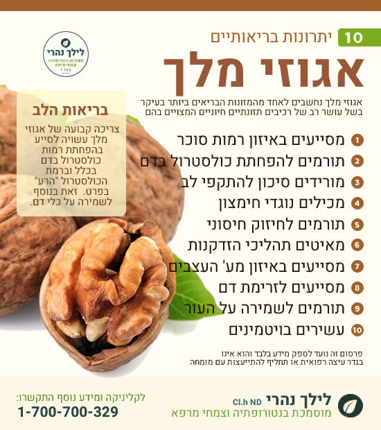 אגוזי מלך – 10 יתרונות בריאותיים